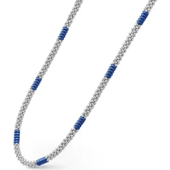 New LAGOS Silver Station Ceramic Beaded Necklace 3Mm
