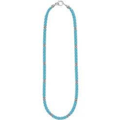 Flash Sale LAGOS Silver Station Ceramic Beaded Necklace 5Mm