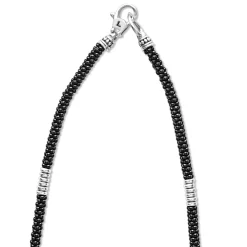Online LAGOS Silver Station Ceramic Beaded Necklace