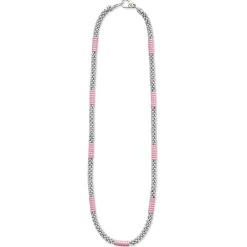 Clearance LAGOS Silver Station Ceramic Beaded Necklace | 5Mm