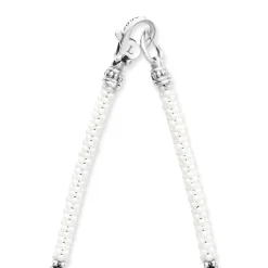 Cheap LAGOS Silver Station Ceramic Beaded Necklace 3Mm