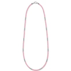 Clearance LAGOS Silver Station Ceramic Beaded Necklace | 3Mm