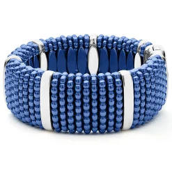 Cheap LAGOS Silver Station Statement Ceramic Caviar Bracelet | 23Mm