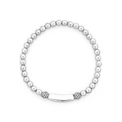 Cheap LAGOS Silver Station Stretch Bead Bracelet
