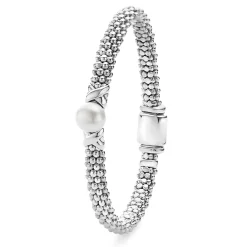 Clearance LAGOS Silver X Pearl Caviar Bracelet | 6Mm