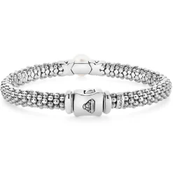 Clearance LAGOS Silver X Pearl Caviar Bracelet | 6Mm