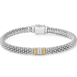 Fashion LAGOS Single Station Diamond Caviar Bracelet | 6Mm