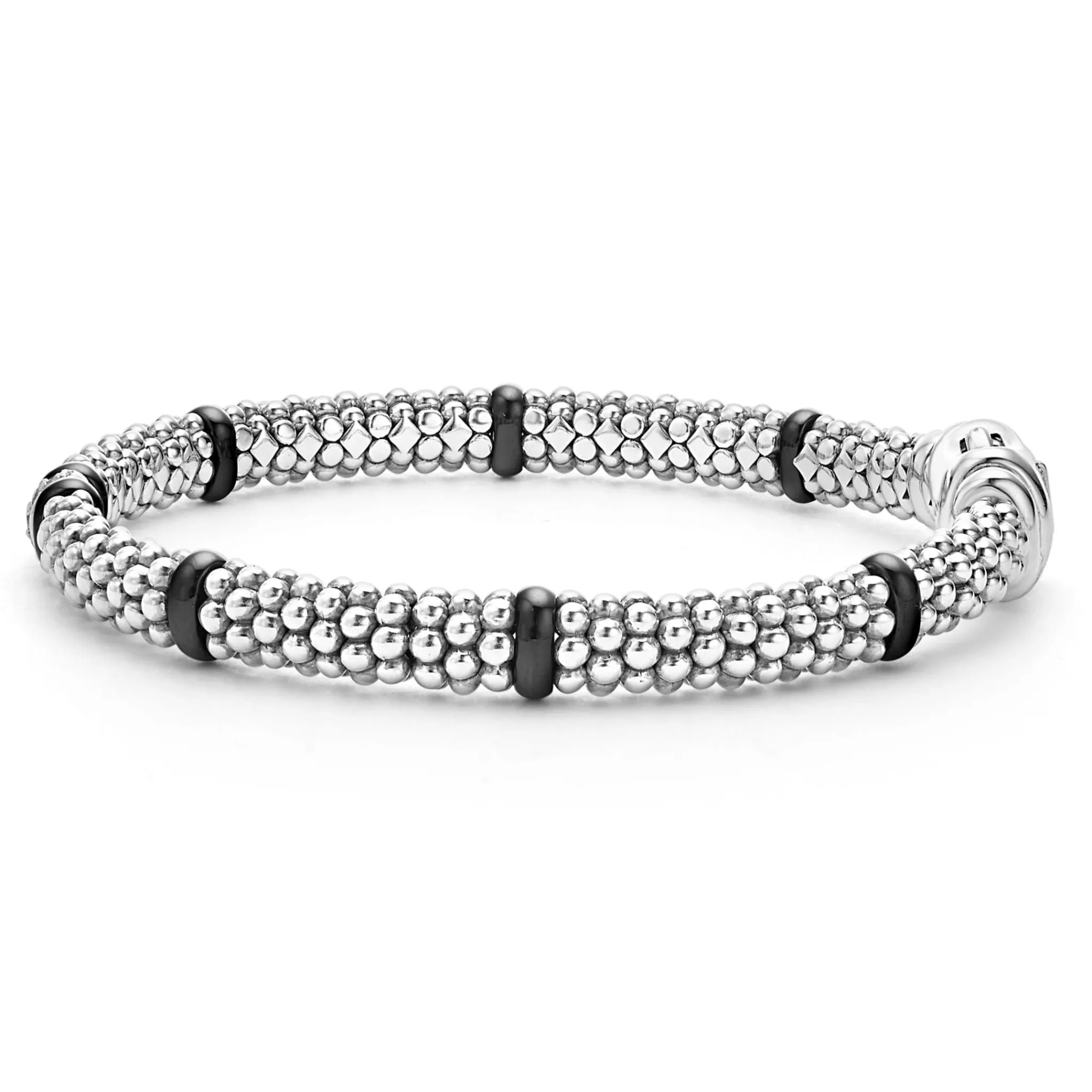 Best LAGOS Single Station Diamond Caviar Bracelet | 6Mm