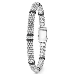 Best LAGOS Single Station Diamond Caviar Bracelet | 6Mm