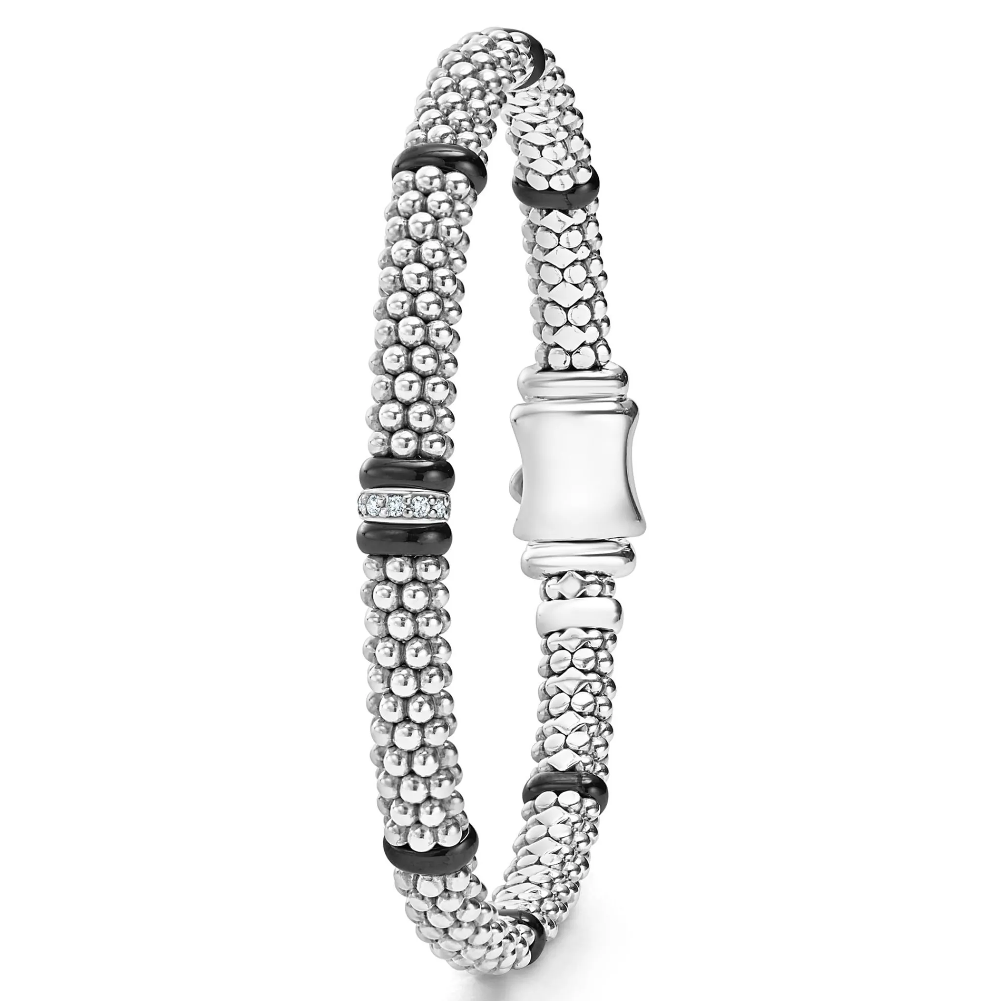 Best LAGOS Single Station Diamond Caviar Bracelet | 6Mm