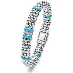 Fashion LAGOS Single Station Diamond Caviar Bracelet | 9Mm
