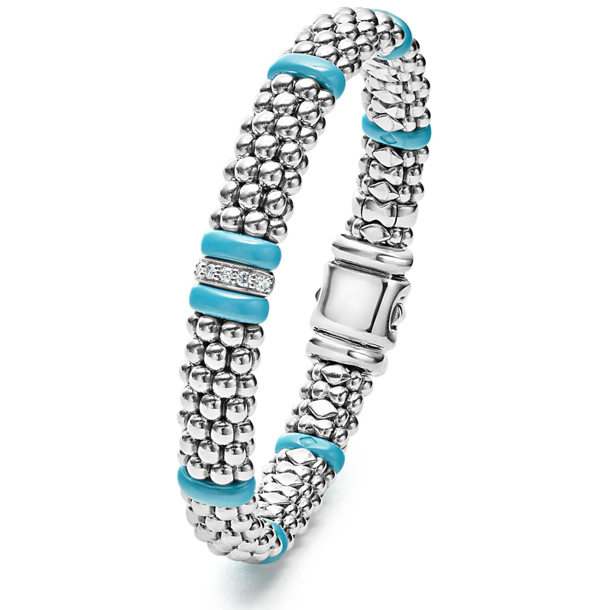 Fashion LAGOS Single Station Diamond Caviar Bracelet | 9Mm