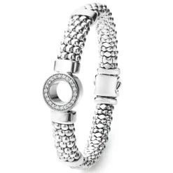 Fashion LAGOS Single Station Diamond Circle Caviar Bracelet | 9Mm