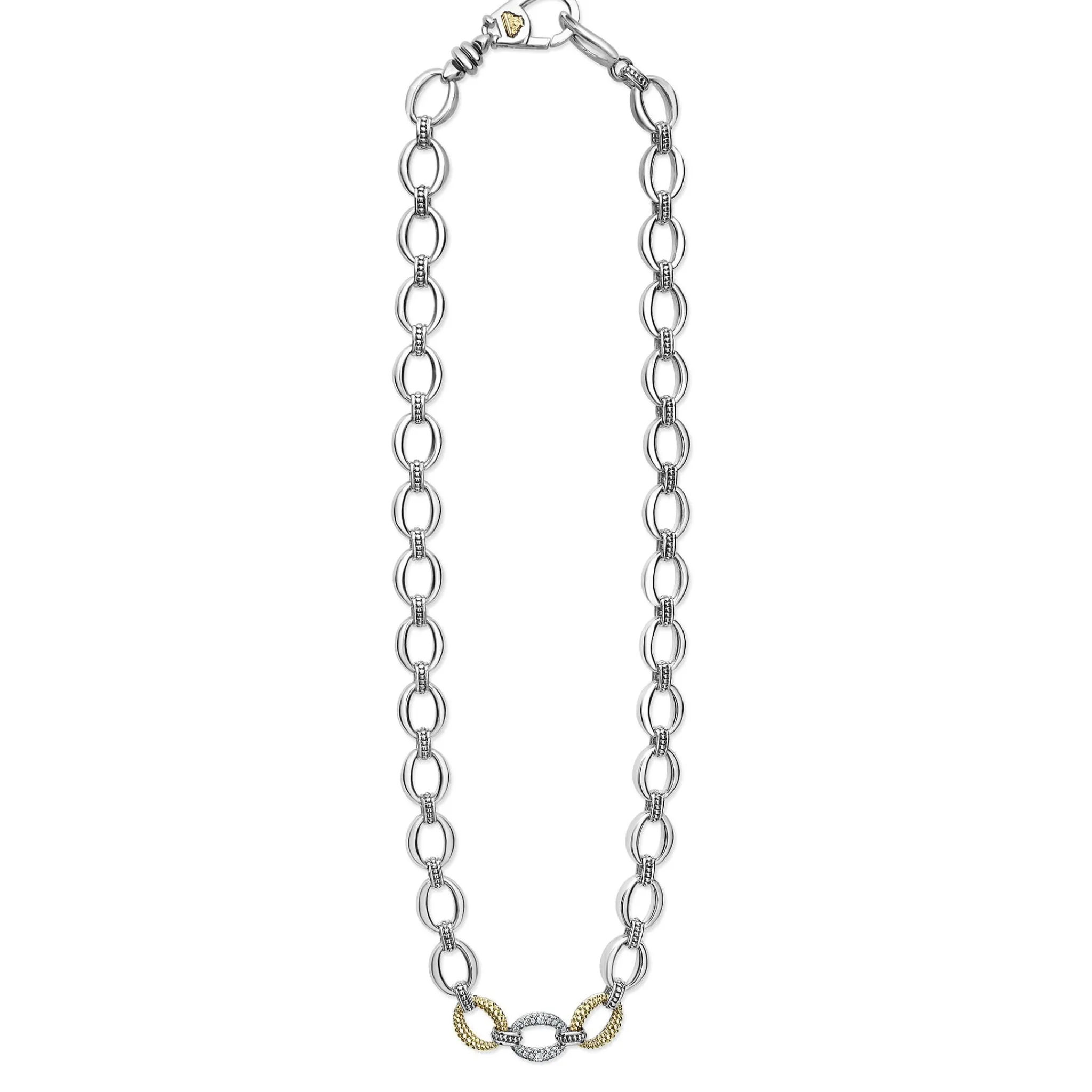 Cheap LAGOS Single Station Diamond Link Necklace