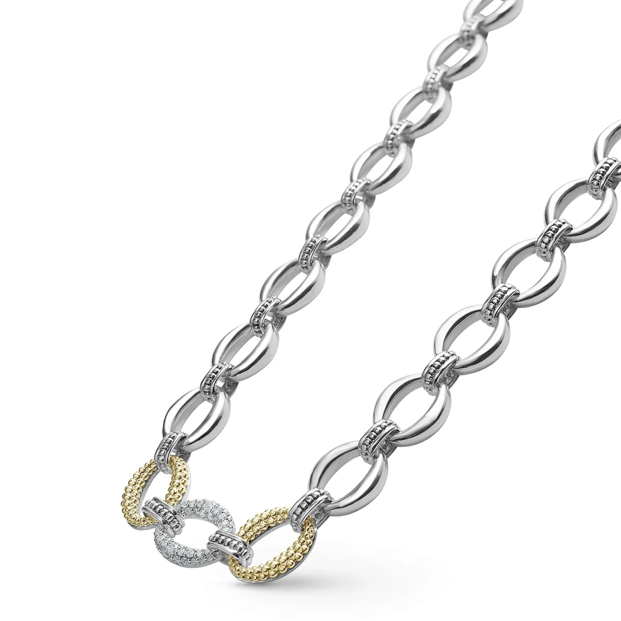 Cheap LAGOS Single Station Diamond Link Necklace