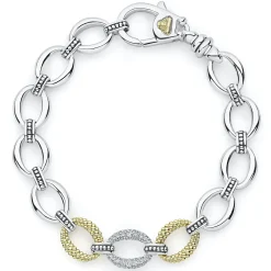 Online LAGOS Single Station Diamond Link Bracelet