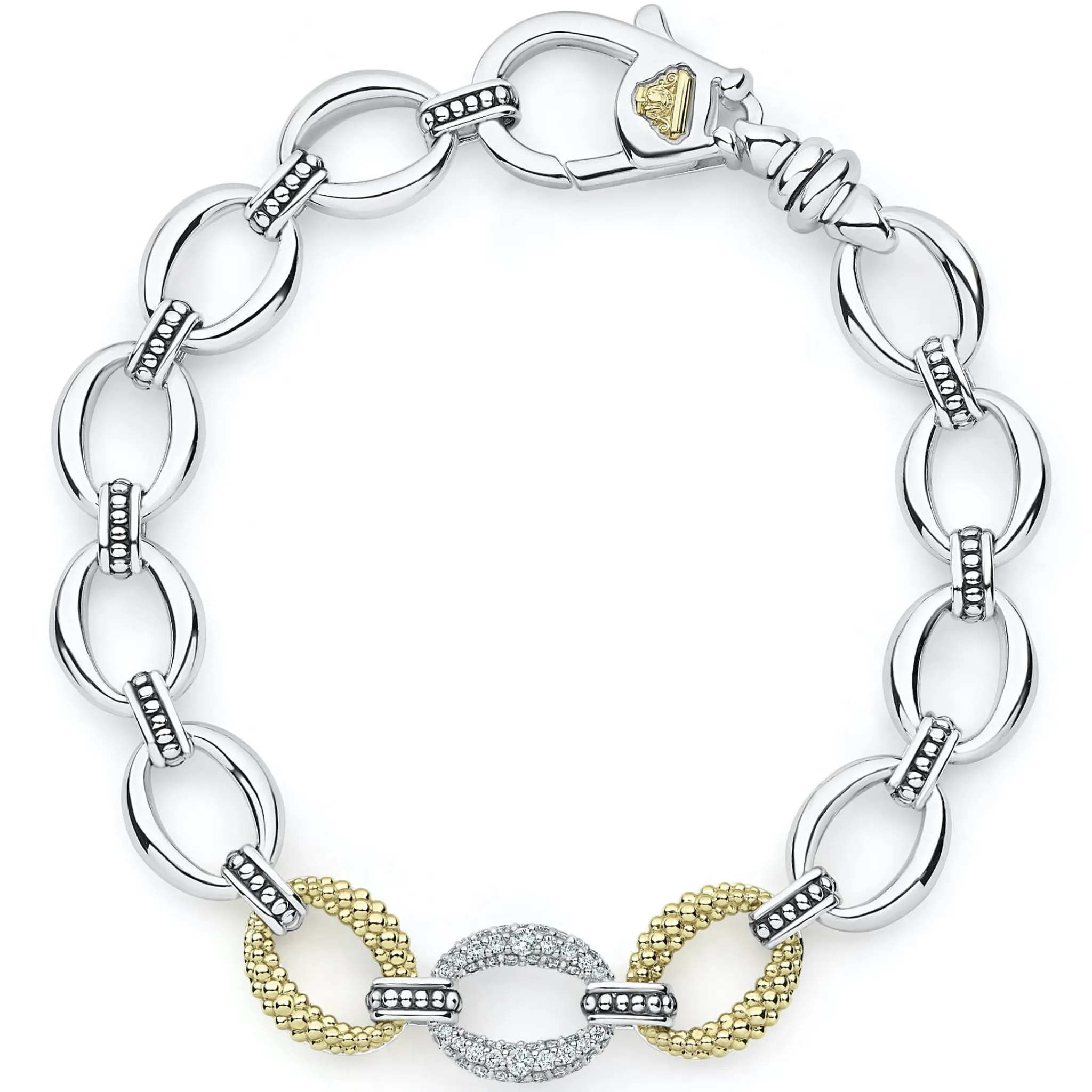 Online LAGOS Single Station Diamond Link Bracelet