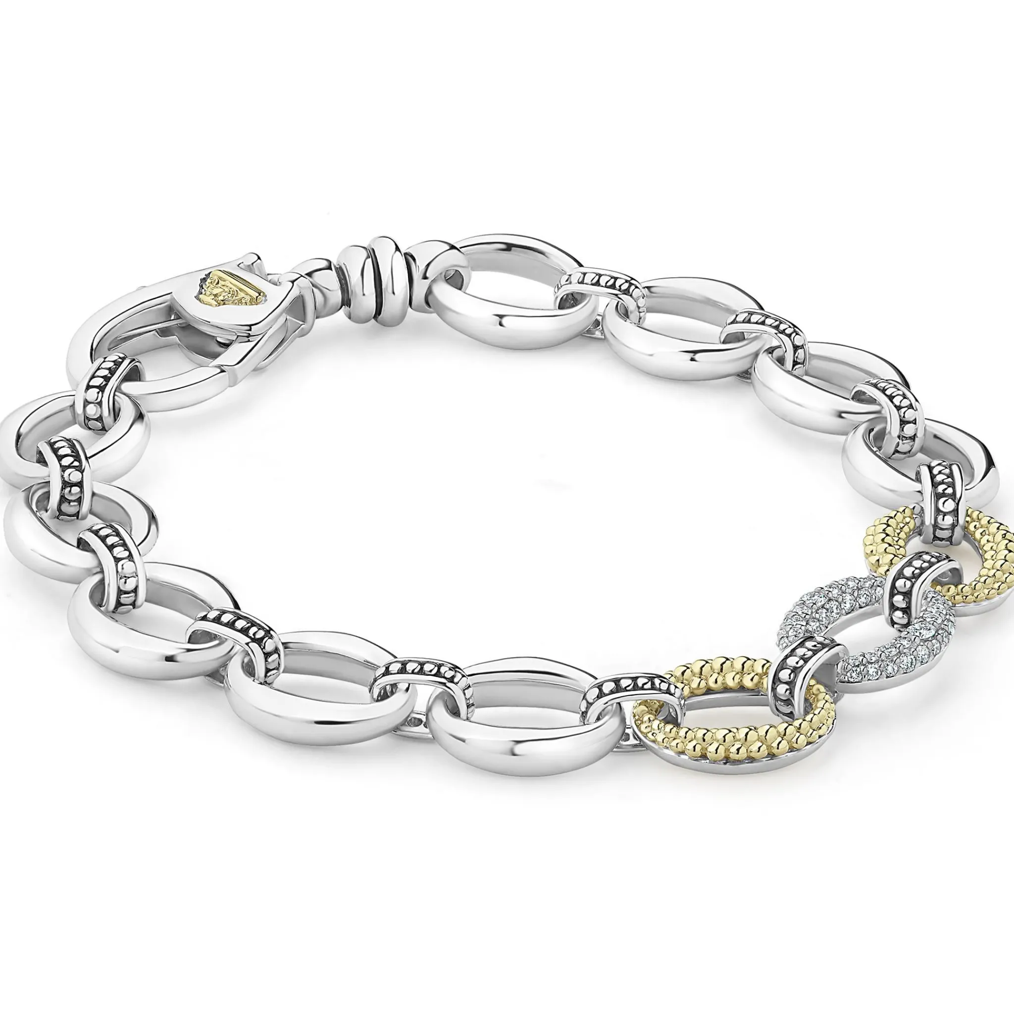 Online LAGOS Single Station Diamond Link Bracelet