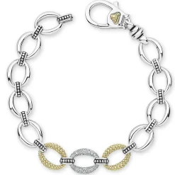 Online LAGOS Single Station Diamond Link Bracelet