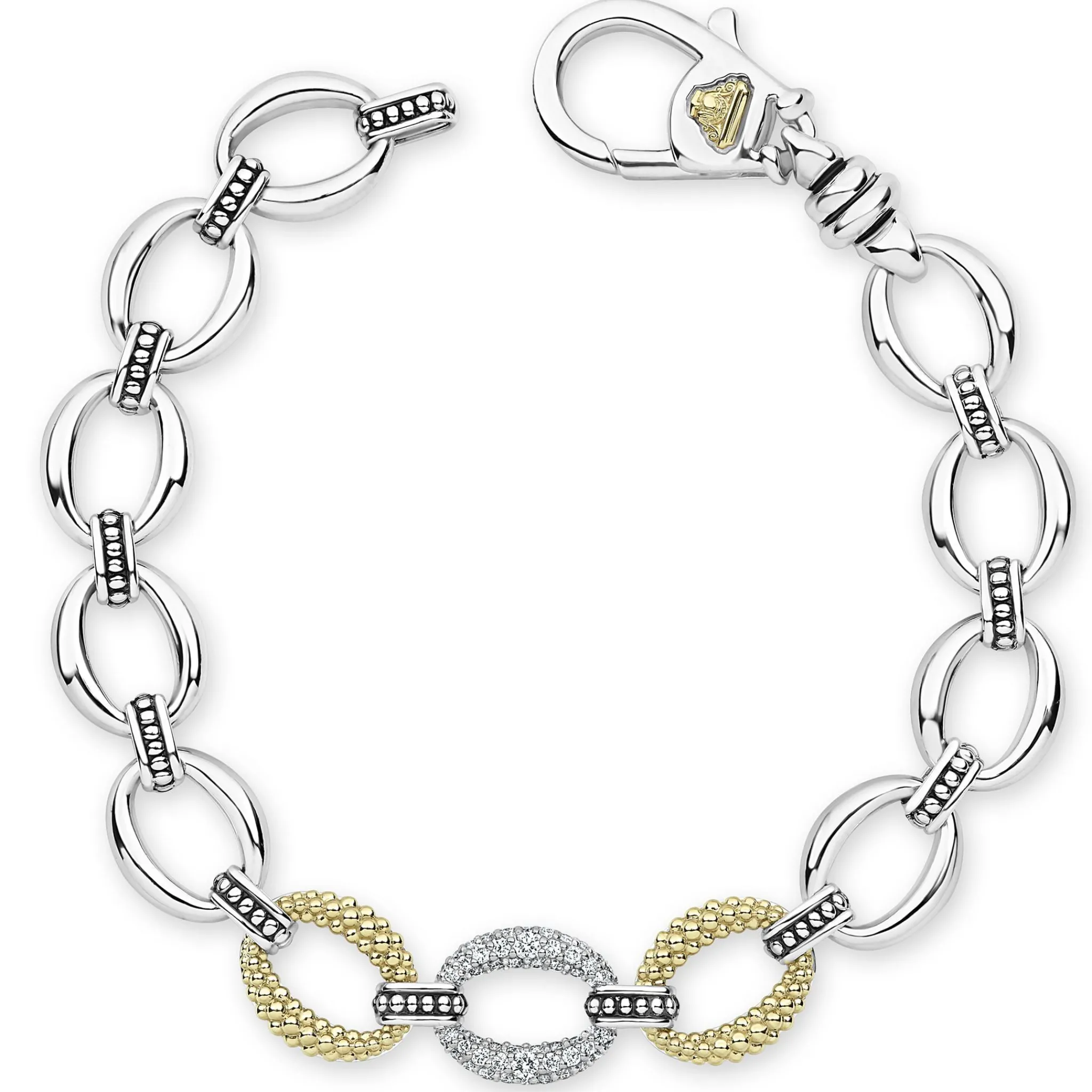 Online LAGOS Single Station Diamond Link Bracelet