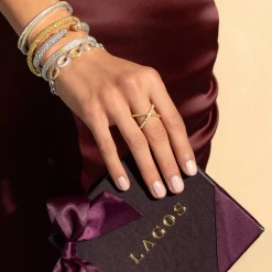 Online LAGOS Single Station Diamond Link Bracelet