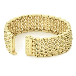 Fashion LAGOS Single Station 18K Gold Diamond Bracelet | 20Mm