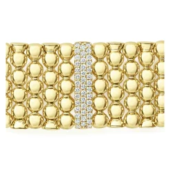 Fashion LAGOS Single Station 18K Gold Diamond Bracelet | 20Mm
