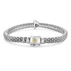 Sale LAGOS Single Station Pyramid Diamond Caviar Bracelet | 6Mm