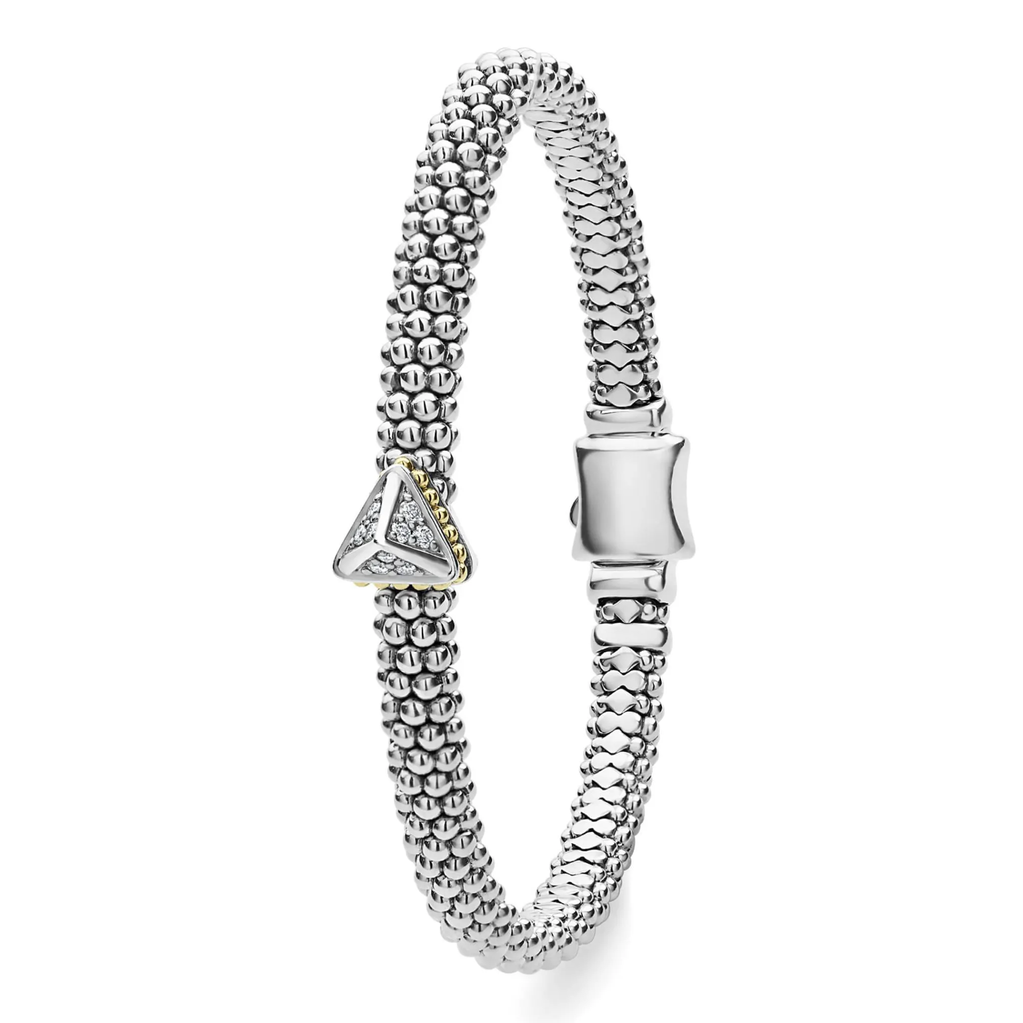 Cheap LAGOS Single Station Pyramid Diamond Caviar Bracelet | 6Mm