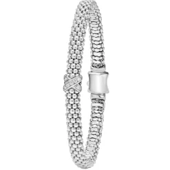 Fashion LAGOS Single Station X Silver Diamond Bracelet | 6Mm