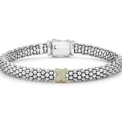 Sale LAGOS Single Station X Two-Tone Diamond Bracelet | 6Mm