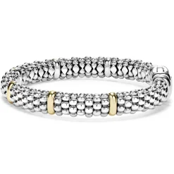 Best LAGOS Six Gold Station Caviar Bracelet | 9Mm