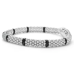 Fashion LAGOS Six Station Diamond Caviar Bracelet | 6Mm