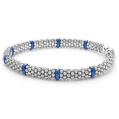 Fashion LAGOS Six Station Diamond Caviar Bracelet | 6Mm