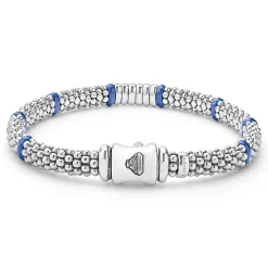 Fashion LAGOS Six Station Diamond Caviar Bracelet | 6Mm