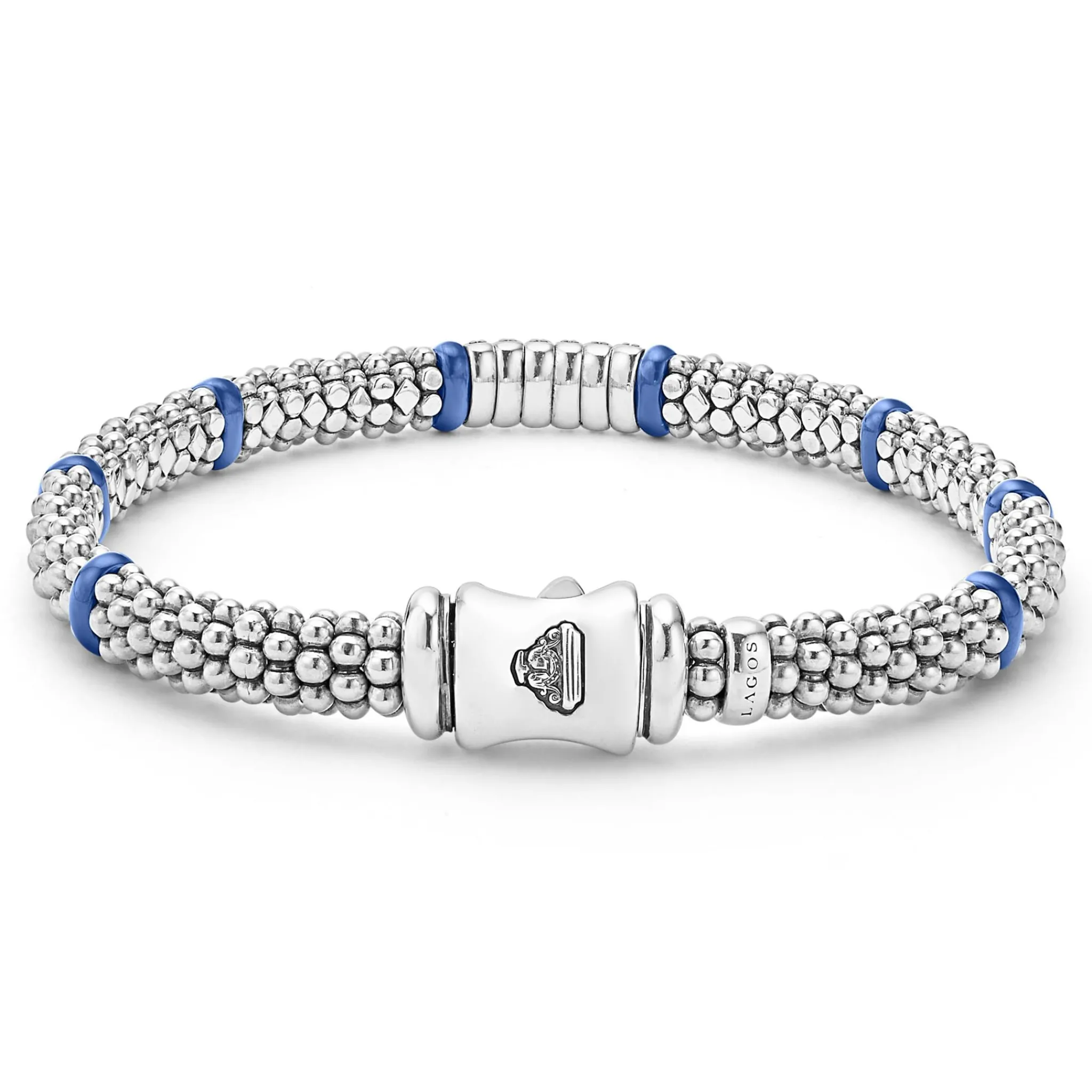 Fashion LAGOS Six Station Diamond Caviar Bracelet | 6Mm