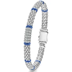 Fashion LAGOS Six Station Diamond Caviar Bracelet | 6Mm