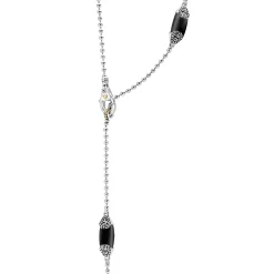 New LAGOS Six Station Onyx Necklace