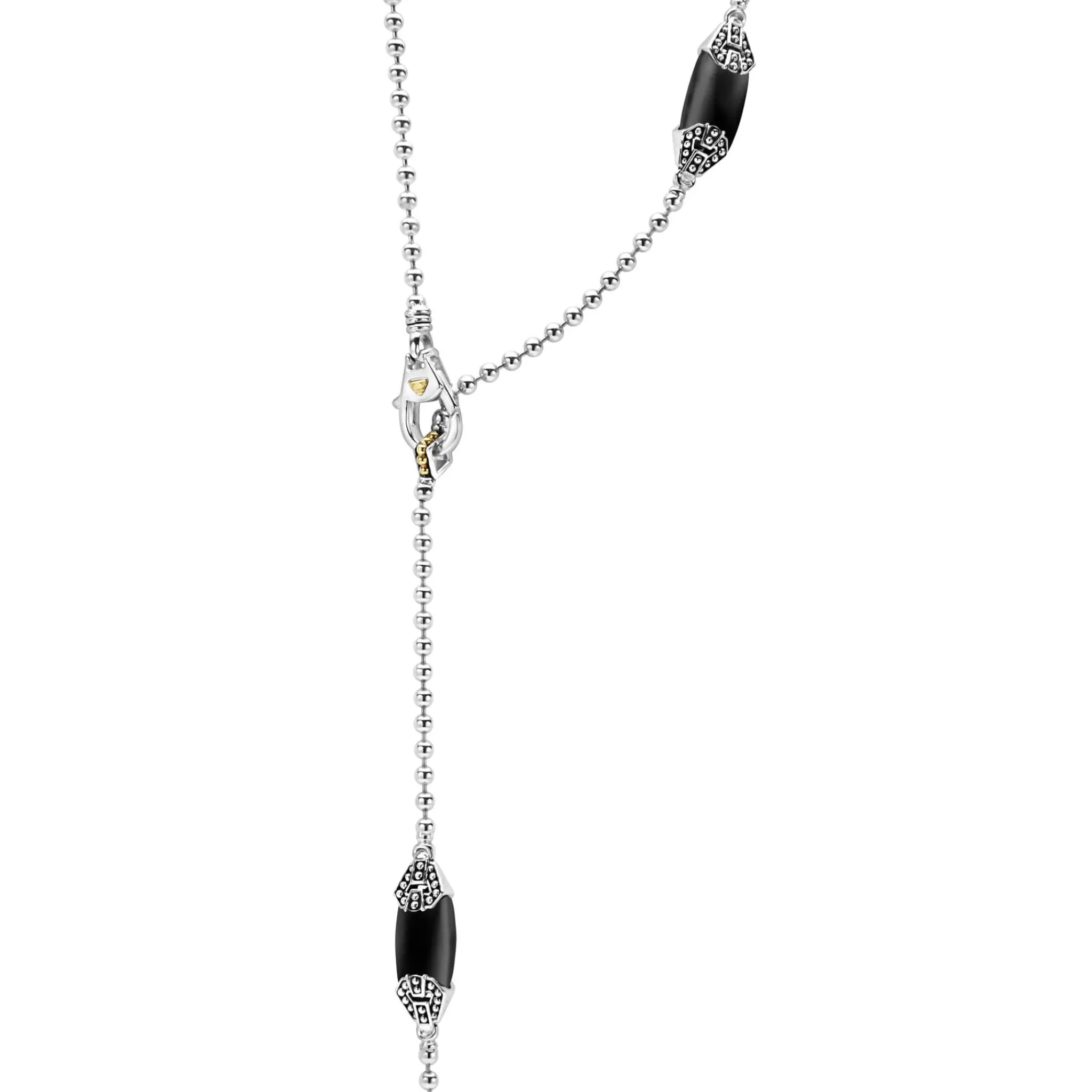 New LAGOS Six Station Onyx Necklace