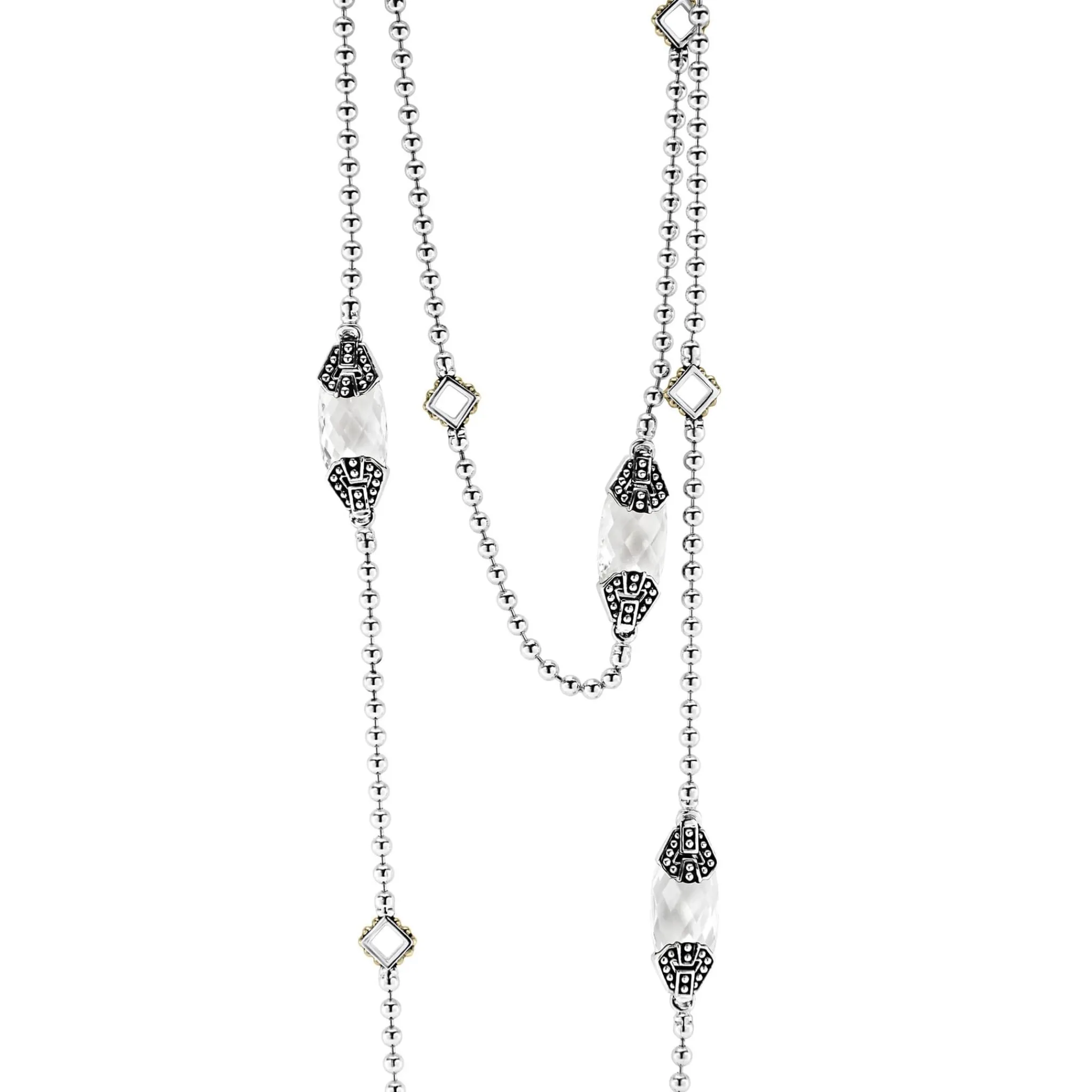 Hot LAGOS Six Station White Topaz Necklace