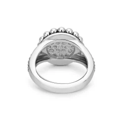 Shop LAGOS Small Caviar Circle Diamond Ring