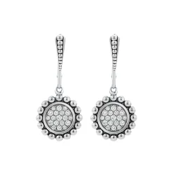 Online LAGOS Small Caviar Circle Diamond Drop Earrings