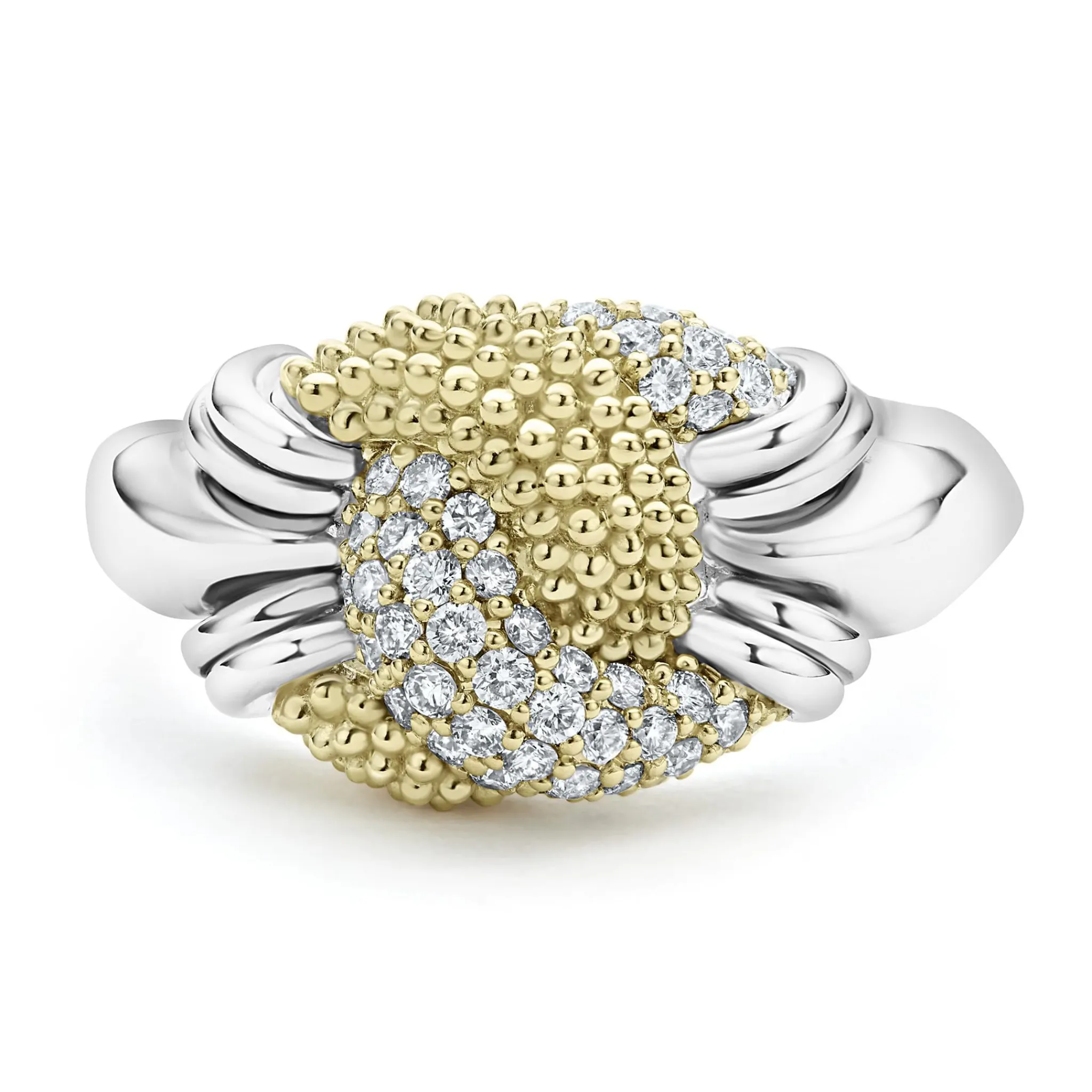 Store LAGOS Small Caviar Diamond Knot Ring