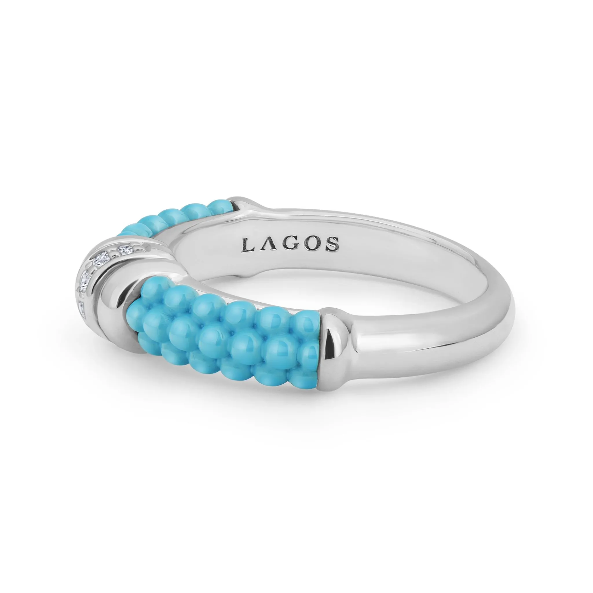 Discount LAGOS Small Ceramic Diamond Stacking Ring