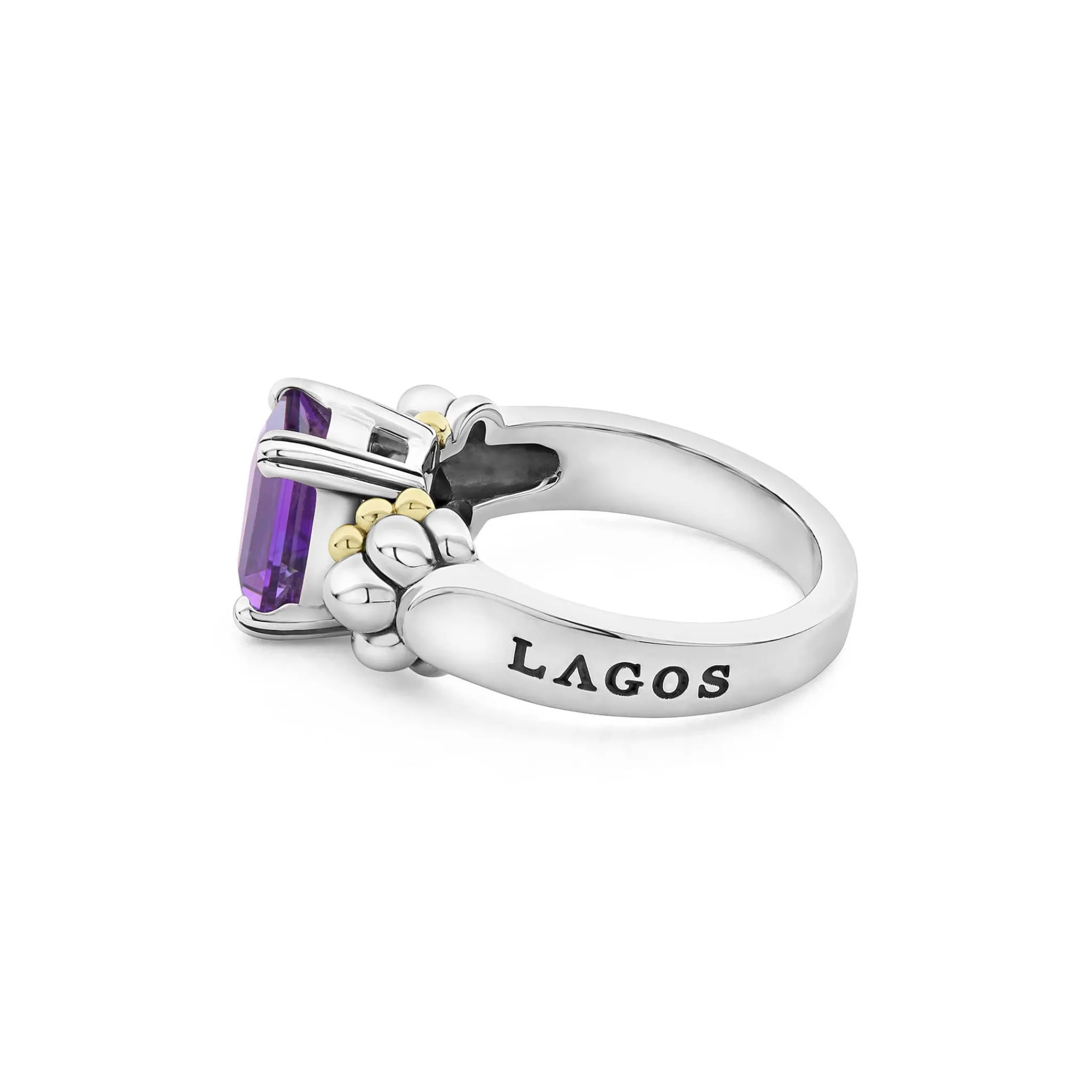 New LAGOS Small Emerald-Cut Amethyst Ring
