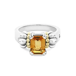 Sale LAGOS Small Emerald-Cut Citrine Ring