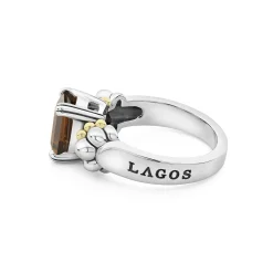 Hot LAGOS Small Emerald-Cut Smokey Quartz Ring