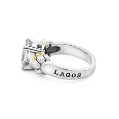 Cheap LAGOS Small Emerald-Cut White Topaz Ring