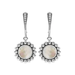 Discount LAGOS Small Mother Of Pearl Circle Drop Earrings