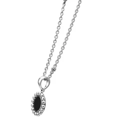 Shop LAGOS Small Onyx Circle Pendant Necklace